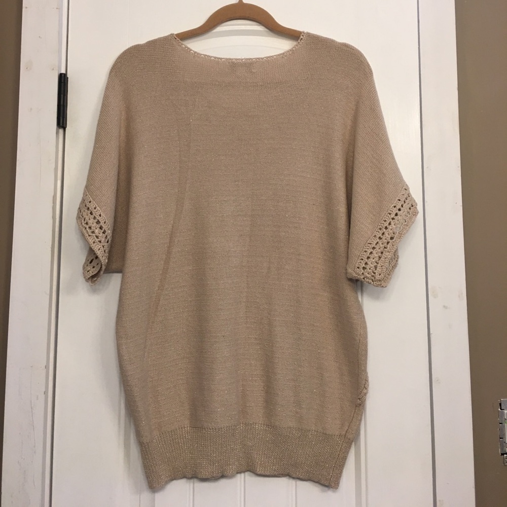 Women’s Joseph A Short Crochet Sleeve Sweater Sz S - Picture 2 of 2